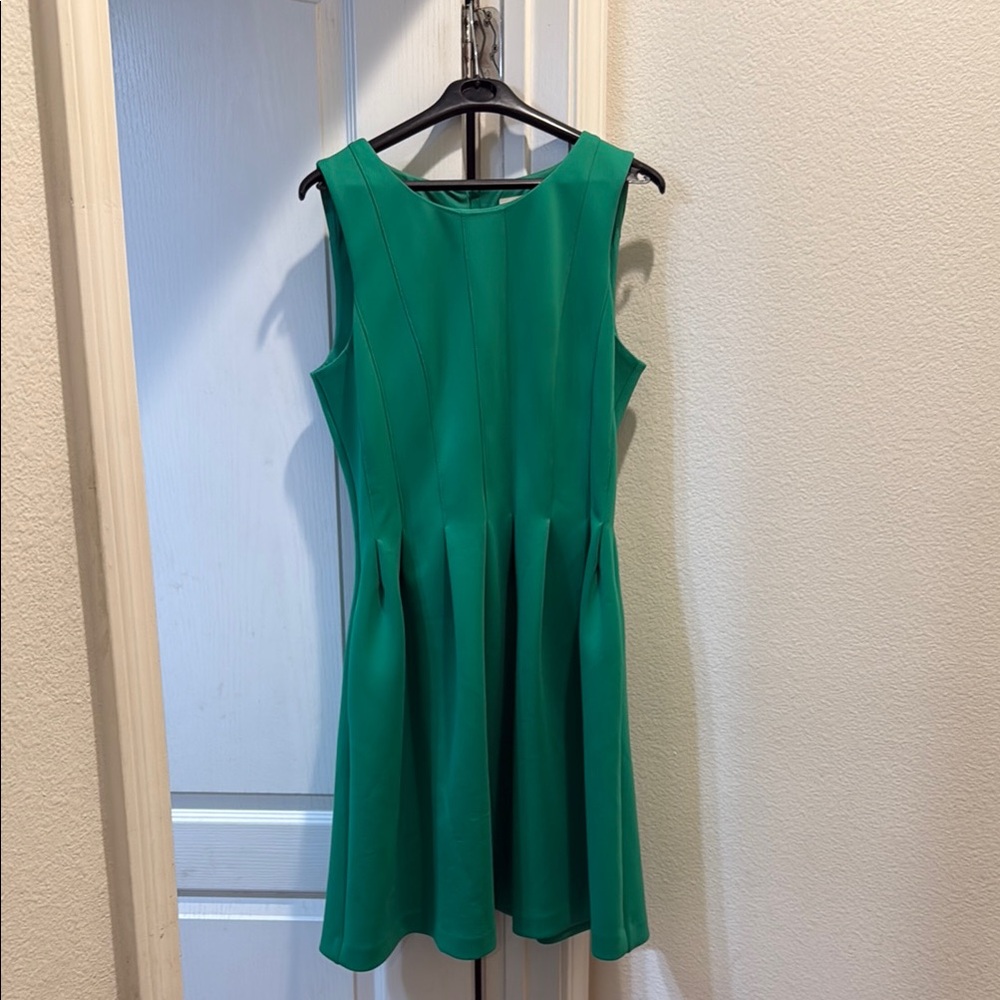 Calvin Klein Green Sleeveless A-Line Mini Dress